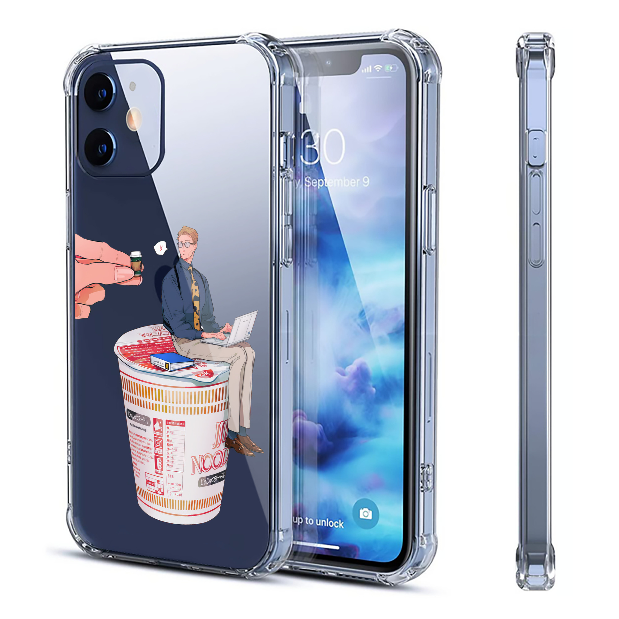 （画像用） 呪術廻戦 Jujutsu Kaisen 【iPhone 12シリーズ対応】透明スマホケース（クリアソフトケース）